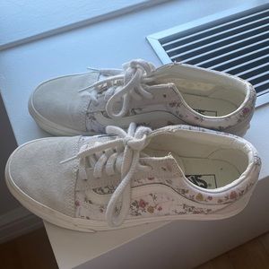 Vans Old Skool VN0A38G1VMR floral off white womens sz 7.5